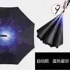 Guarda-chuva Automático de Camada Dupla com Cabo Longo, Suportável, Invertido, Mãos Livres, Cabo Reto, Tamanho Grande, Duas Pessoas, Homens Mulheres