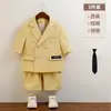 Traje de Niño Verano Nuevo Estilo Coreano Traje Guapo Niños Traje Casual Cumpleaños Actuación Competición Fotografía Ropa