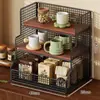Estante de Almacenamiento de Escritorio, Aparador para Sala de Estar, Organizador de Bolsitas de Té y Tazas, Estante de Almacenamiento de Condimentos y Snacks para Encimera de Cocina del Hogar