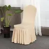 Venta caliente al por mayor encaje elástico boda hotel banquete fiesta concierto uso falda solar funda de silla