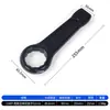 Llave de impacto de alta resistencia negra con mango recto, de una cabeza, llave de flor de ciruelo grande, 65 engrosada, 36 impacto de martillo, 38 impacto, 90 tamaño grande, 95