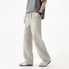 Calças Casuais Masculinas 2026 Primavera/Verão Largas Retas de Perna Larga Respiráveis Finas Caimento Fluido Calças Masculinas de Tencel Atacado