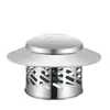 Chaminé em Forma de Guarda-Chuva Aço Inoxidável 304 Tampa à Prova de Chuva Cobertura de Tubo de Exaustão Externo Ventilação Redonda de Telhado à Prova de Pássaros