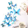 Ventas Directas de Fábrica Pegatinas de Pared Estéreo 3D Nuevos Productos Lanzados Aliexpress Transfronterizo Pegatinas de Pared de Mariposa Simulada Refrigerador Pvc