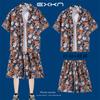 Traje de Camisa de Playa de Manga Corta de Verano para Hombre Vacaciones de Viaje en Sanya Ropa de Tallas Grandes Ropa de Viaje a la Orilla del Mar Ropa de Verano
