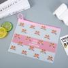 Lindo estuche de lápices de dibujos animados con cremallera, transparente, impermeable, bolsa de almacenamiento A4, material de papelería de oficina, bolsa de sellado