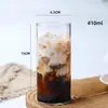 Copo de Vidro Borossilicato de Camada Única com Corpo Reto para Uso Doméstico, Adequado para Leite e Suco no Café da Manhã, Copo em Formato de Letra, Copo Simples de Vidro Resistente ao Calor