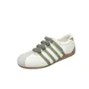 Zapatillas de entrenamiento alemanas retro de rayas con velcro para mujer, nuevas súper populares versátiles de otoño 2026, zapatillas casuales estilo Forrest Gump