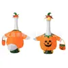 Decoraciones Navideñas para Porche Modelo Nuevo Transfronterizas 23 pulgadas Ganso Blanco Grande Disfraces de Halloween Set de Calabazas Fabricante Venta al por Mayor