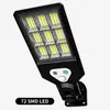 Luz de Calle Solar Montada en Pared Exterior Luz de Jardín Impermeable Sensor de Movimiento Humano Control Remoto Iluminación Rural Luz Led