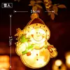 Luces de Navidad de Amazon transfronterizas pegatinas para ventana luces colgantes luces decorativas de Navidad escaparate de tienda luces LED de plato luces pequeñas