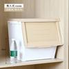 Caja de Almacenamiento de Juguetes para Niños Mismo Estilo TikTok Gran Capacidad Transparente para el Hogar Cesta de Almacenamiento de Snacks con Tapa Apertura Frontal Tamaño Grande