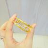 Pulsera para Bebé Shajin Fina Apertura de Empuje y Tirón Pulsera Infantil Ajustable Anillo con Esfera Luminosa Pulsera de Panza Redonda