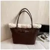 Bolso de Lana de Cordero Estilo Coreano de Invierno para Mujer 2026 Nuevo de Moda Retro Gran Capacidad Bolso de Hombro Bolso de Mano de Ante Bolso Tote