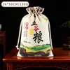 Bolsas de Lona con Cordón al por Mayor en Stock, Bolsas de Lona para Almacenamiento de Arroz y Harina, Bolsas Grandes de Doble Cordón