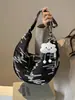 Bolsa Transversal Tendência Verão para Mulheres 2025 Nova Cor Fresca Color-Blocking Bolsa de Ombro Alto Valor Nicho Bolsa Bolinho