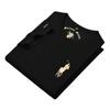Camiseta de Manga Corta con Perlas de Seda Luoyu de Runenburg para Hombre, Top Nuevo 2024, Camiseta de Manga Corta de Color Puro