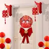 Set de Decoración para Habitación de Boda, Pegatinas para Puerta de Boda para el Lado del Novio, Pegatinas de Doble Felicidad para Dormitorio, Decoraciones para Puerta de Boda, Suministros Especiales para Boda