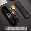Juego de Cubiertos de Acero Inoxidable Personalizado Coreano Portátil de Tres Piezas de Cucharas, Tenedores y Palillos Juego de Caja de Almacenamiento para Viajes al Aire Libre con Logo Impreso