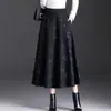 Saia midi estampada, adornada com strass, inspirada no céu estrelado, que cobre o quadril, para mulheres, nova moda outono 2026, saia evasê