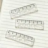 Mini Regla Transparente, Regla de Acrílico de Alta Calidad Tamaño Palma, Regla Recta Multifuncional, Regla Ondulada para Dibujo Estudiantil