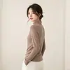 Nuevo Top Térmico de Microfibra Otoño/Invierno para Mujer, Cuello Semi-Alto, Ropa Interior Adelgazante, Manga Larga Amigable con la Piel, Top de Alta Calidad