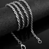 Nuevo superventas Taobao cadena larga de alta gama para hombre cadena retorcida coreana collar de plata joyería para hombre cadena colgante venta al por mayor