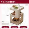 Mesita de noche para uso doméstico en el dormitorio, mesa auxiliar móvil de lujo ligero de alta gama, mueble de almacenamiento blanco al pie de la cama, mesa de almacenamiento creativa