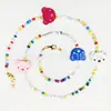Cadena anti-caída para mascarilla, cadena para gafas con cuentas de cristal pequeñas y frescas, collar de flores, cadena para suéter