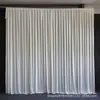 Novo modelo venda direta de fábrica véu de fundo em seda de leite cortina de casamento drapeado de palco com base de tecido plissado, disponível em várias cores