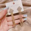 Pendientes de Plata de Ley 925 con Aguja, Pendientes Largos Minimalistas con Diamantes Completos, Joyería para Orejas Versátil de Borla de Lujo Ligero de Gama Alta