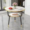 Juego de Mesa y Sillas de Recepción y Negociación de Lujo Ligero para Apartamentos Pequeños, Mesa de Comedor para Tiendas de Té de Leche, Cafeterías y Juego de Mesa Redonda Pequeña para Balcón