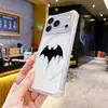 Capa de Celular Batman Tinta Escura Tendência para Apple 16/17pm, TPU à Prova de Choque nos Quatro Cantos, Capa de Celular Simples Masculina