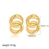 Moda Cruzada Europeia e Americana Luxo Acessível Brincos de Zircônia Ouro 18K Linha de Alto Padrão Envoltos Nicho Versátil Brincos