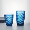 Vaso de Vidrio de Colores, Vaso para Agua Fría, Vaso para Cepillo de Dientes, Vaso para Agua Fría, Vaso para Enjuague Bucal, Vaso para Jugos Estilo Ins con Tapa, Vidrio de Sodio-Calcio