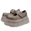 Guangzhou Huigu 2025 Zapatos de Mujer Primavera Nuevos de Piel de Vaca Ligeros de 7CM con Suela Gruesa Zapatos Mary Jane de Cuero Genuino Versátiles de Una Sola Capa
