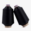 Fio de seda de nylon preto de alta elasticidade, fio de seda suave para a pele, meia-calça com costura, bainha esportiva, fornecimento direto da fábrica