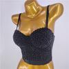 AliExpress Europeo y Americano Tirante Cuentas de Vidrio Envoltura de Pecho Festival de Música Mujeres Venta al por Mayor Ropa para Actuación en Escenario Top Corto para Ombligo Tendencia