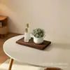 Base de bandeja para portavelas de aromaterapia de madera transfronteriza, base de soporte para almacenamiento de jabón de baño, estante de exhibición de madera