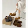 Zapatos planos retro de estilo francés para mujer que aumentan la altura, nuevos zapatos Mary Jane de otoño 2026 con puntera partida para combinar con faldas