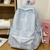 Mochila Casual de Cuadros Corrugados Estilo Nuevo para Niñas, Adecuada para Estudiantes de Secundaria, Preparatoria y Universidad, para la Clase y el Uso de Computadora