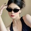 Nuevas gafas de sol ojo de gato para mujer, sentido de alta gama, cuadradas, redondas, cara fina, cara pequeña, gafas de sol, moda, gafas de sol para fotografía callejera europea y americana