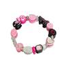Colgante de aleación con cuentas de Barbie, color rosa negro y dulce, hecho a mano, para hacer collar y pulsera.