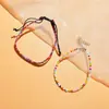 Venta Caliente Amazon Estilo Nepal Algodón y Lino Tejido Pulsera de Tobillo con Cuentas de Arroz Traje Cuerda de Tobillo de Actividad Colorida