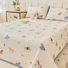 Funda de Cama de Algodón Clase A Juego de Tres Piezas Ropa de Cama de Algodón para el Hogar Sábana de Algodón Tatami Individual Pieza Única Cama Individual Kang Individual Textil para el Hogar Nantong