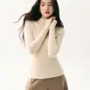 26 Nuevos Jerseys de Punto de Cachemira para Otoño e Invierno para Mujer, Cuello Alto Medio, Suave y Amigable con la Piel, Capa Interior Cálida