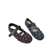 ¡Bailarinas estilo coreano! Pantuflas esponjosas de estilo francés para mujer, con cintura elástica, suela plana y lunares - un artículo popular de otoño/invierno, perfecto para un look de hada