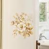 Adhesivos de Pared de Flores Doradas Transfronterizos Dormitorio Sala de Estar Baño Inodoro Pared Decoración del Hogar Pintura Calcomanías Autoadhesivas de PVC