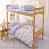 Ropa de cama de dormitorio de estudiante de algodón estampado juego de tres piezas moda simple escuela litera temporada juego de seis piezas
