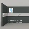 Línea de PU Línea de estuco imitación francesa Borde de pared de fondo de TV Tira decorativa Línea de modelado Flor de esquina de techo europea
